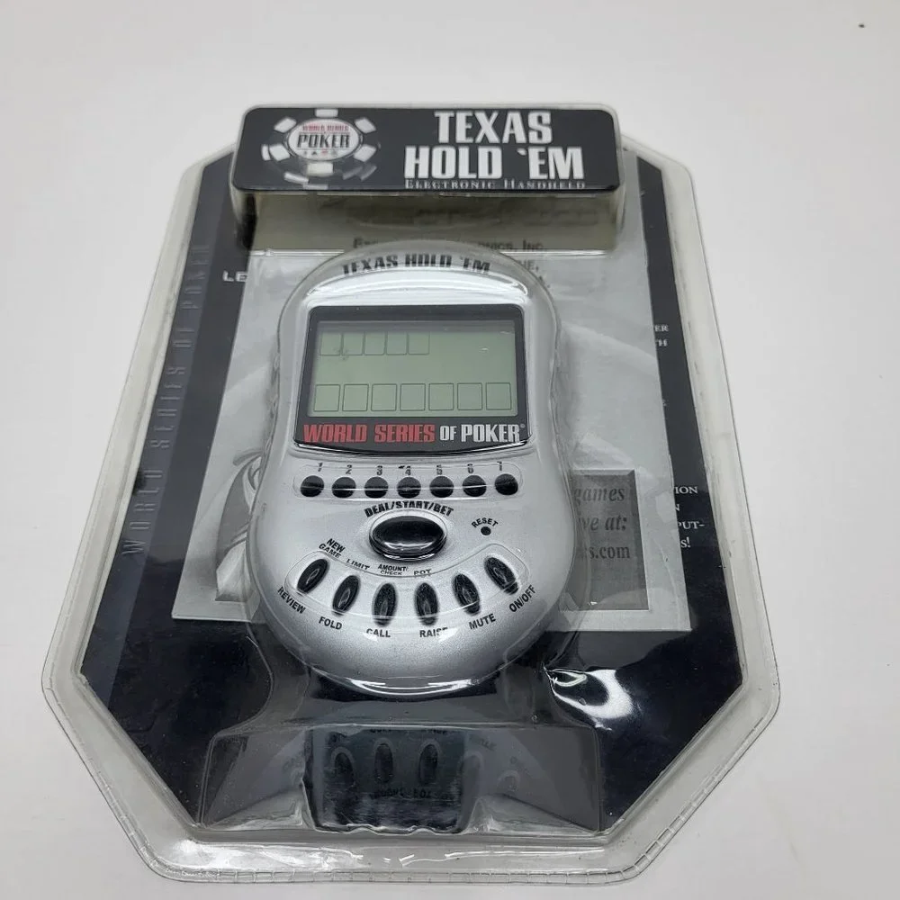 Vintage Texas Hold Em Poker Handheld Excalibur World Series Electronic Game